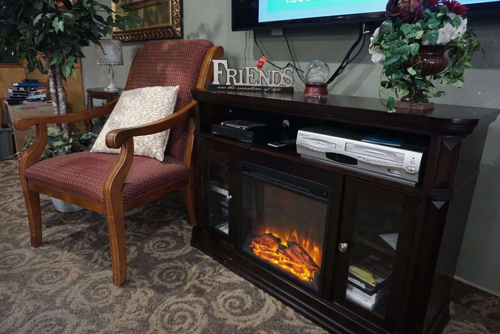 Emerald Square Senior Living fireplace
